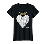 Vintage Royal Baseball Heart with Middle Crown Alt Tee Shirt T-Shirt