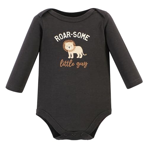 Image of Hudson Baby baby-boys Cotton Long-sleeve Bodysuits 5-pack