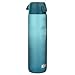 Price comparison product image Ion8 1 Litre Water Bottle with Times to Drink, Leak Proof, Flip Lid, Carry Handle, Dishwasher Safe, BPA Free, Soft Touch Contoured Grip, Ideal for Gym, Health and Fitness, 32 oz, Teal & Blue