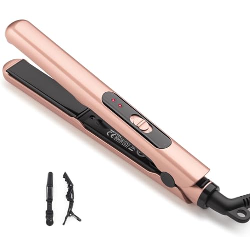 JAETON Mini Travel Hair Straightener for Short Hair,Small Straighteners with Ceramic Plate,Thin Straighteners Dual Voltage,Fast Heat-Up