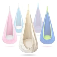 TRAEROS Kids Pod Swing Seat,Cotton Hammock Chair,Sensory Swing for Indoor＆Outdoor Use,Capacity 176 lbs