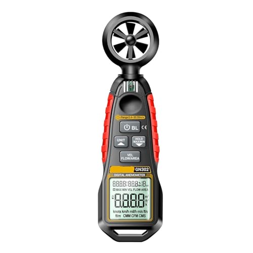 ハンドヘルド風速計 LCD 4 桁 9999 カウントデジタル風速計 0. ? 30.00m/s 速度測定温度テスター