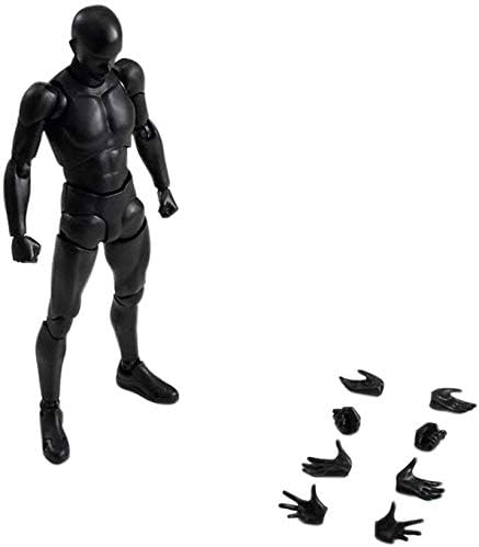 INSO Body-kun Action Figure Set, Action Figure Models for Artists, 5.9 Inch (Black)
