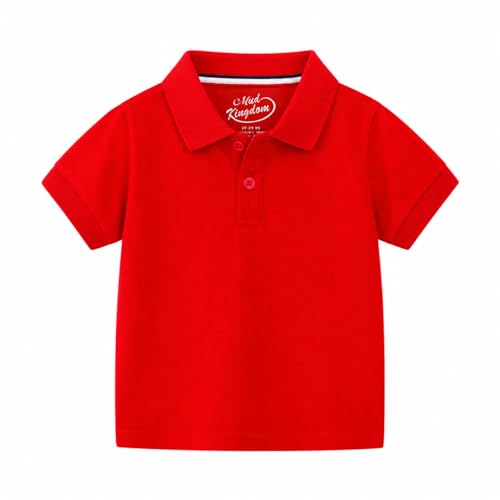 Image of Mud Kingdom Boys Polo Shirt Short Sleeve School Uniform Pique Polo Summer