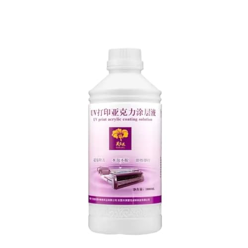 SHAOMABA Pre Coating Primer Liquid 1000ML For Flatbed Printer Curing Ink Compatible With Glass Ceramic Acrylic Metal(Acrylic Type)