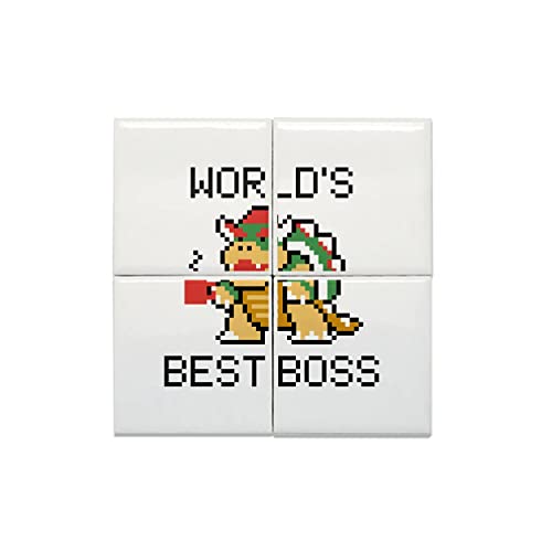 Carreaux Céramique Décoratifs Jeux Vidéo Méchant Retro Gaming - Déco Murale Pixel Art 80's 4 Pcs