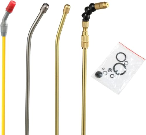 CLICIC Sprayer Wand, Adjustable Watering Sprayer Wand for Lawn and Garden Use (4 Piece Spray Wand+O Rings)