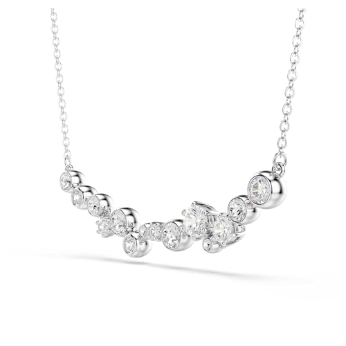 Swarovski Constella necklace, Mixed cuts, White, Rhodium plated3