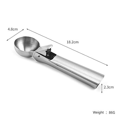 Stainless Steel Spoon Kitchen Ice Cream Scoop Mashed Watermelon Potatoes Jelly Frozen Yogurt Cookies Scoop Kitchen Accessories - Thumbnail 7