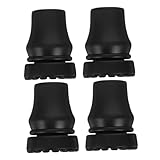 Homoyoyo 4 Piezas Protector Antideslizante para Bastón Negro de Accesorios Resistentes para Muletas y Bastones de Senderismo Cubiertas para Pies Uso Diario y Elegante Diseño
