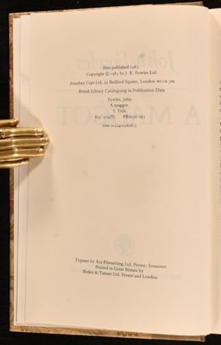 A Maggot. 0002230429 Book Cover