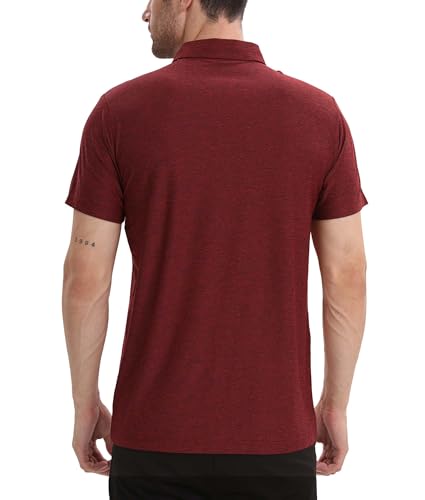 TELALEO 2 Pack Mens Polo Shirts UPF 50+ Quick Dry Performance Golf Summer Shirts Collared Moisture Wicking4