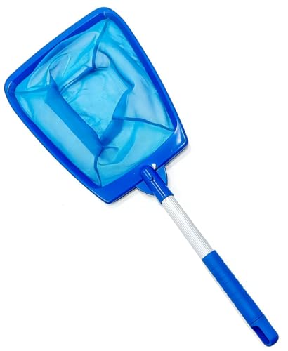 KAHEIGN Épuisette de Piscine avec Manche, 62CM Piscine Épuisette à Mailles Fines de Nettoyage des Feuilles avec Manche pour Nettoyage Piscine Jardin Bassin...