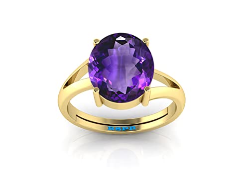 Bague réglable en améthyste de 9,60 carats en argent pour la lithothérapie