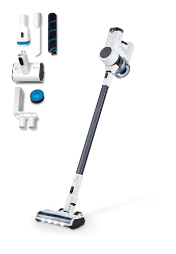 hoogo Akku Staubsauger S4 2in1 | 400W | 23.000 Pa | beutellos kabellos | Laufzeit bis zu 60 Min. | Handstaubsauger | Tierhaare | LED Beleuchtung | Qualität aus Deutschland