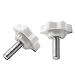 JAMNIK Knurled Thumb Screw,M4 M5 M6 M8M10 White Star Shape Thread Clamping Handle Bolt Bakelite Hand Knob Tightening Industry Equipment Plastic Steel (Length : 45mm (5pcs), Size : M6 (Head 38mm))
