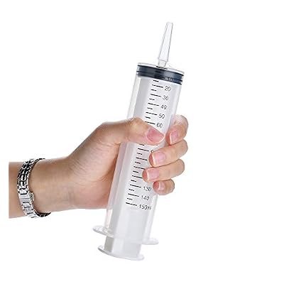 6pcs 150ml Syringes Large Plastic Syringe for Scientific Labs and Dispensing Multiple Uses