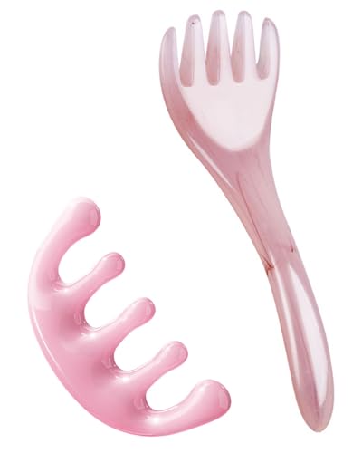 TPZORJX 2pcs Pettine per massaggio del cuoio capelluto, massaggiatori per la testa a cinque artigli pettine portatile in resina strumento per massaggio rilassante manuale per il rilassamento