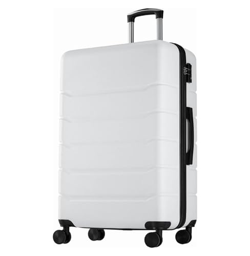 24 Inch Luggage Lightweight Expandable Rolling Suitcase - Hard Shell TSA Lock Spinner Wheels White2