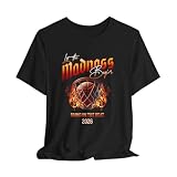 Purrgru Let The Madness Begin Basketball T-Shirt, 2026 College Hoops Graphic Tee (X-Large) Black