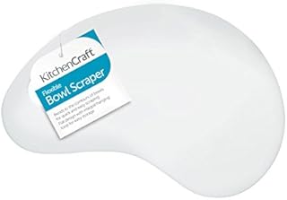 KitchenCraft Flexible Bowl Scraper Tool, Plastic, 17 x 10 cm,White