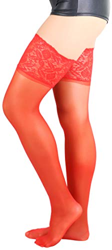 Image of ToBeInStyle Women's Thigh Highs With Smooth Silicone Lace