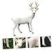 LALADEFIEE Simulation Reindeer Miniature Deer Figurine Plush Desktop Decoration for Christmas Party and Educational Play Cute Animal Figure for Imaginative Fun