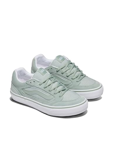 Vans Vans Women's Fairview Deluxe Shoe | Casual Low-Top Fashion Sneakers, Retro Street Style, Woven Gray Olive, 8