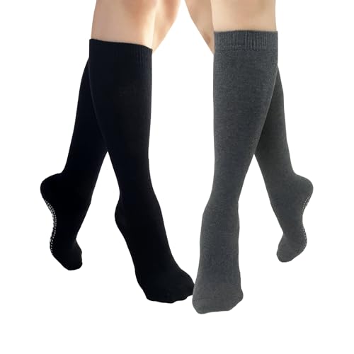 Image of JCZANXI Yoga Socks with Grips for Women, Non Slip Grippy Socks for Yoga, Pilates, Barre, Dance | Ideal Cushioned Crew Socks