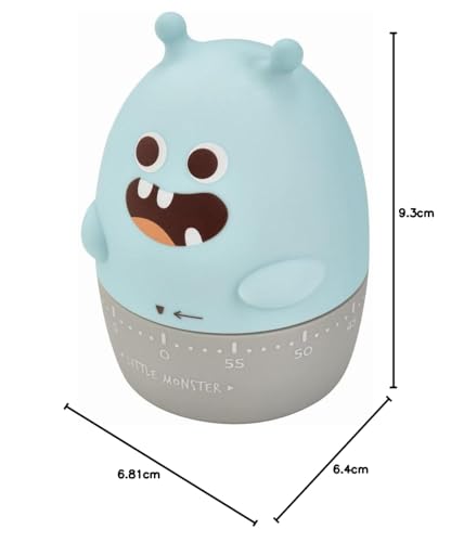Judge Monster Kitchen Timer 60 Minute Wind Up Cooking Timer, Blue, Analogue Monster - Image 3