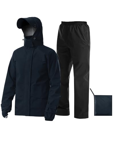 Chubasquero impermeable iCreek transpirable chaqueta de lluvia ligera unisex para adultos