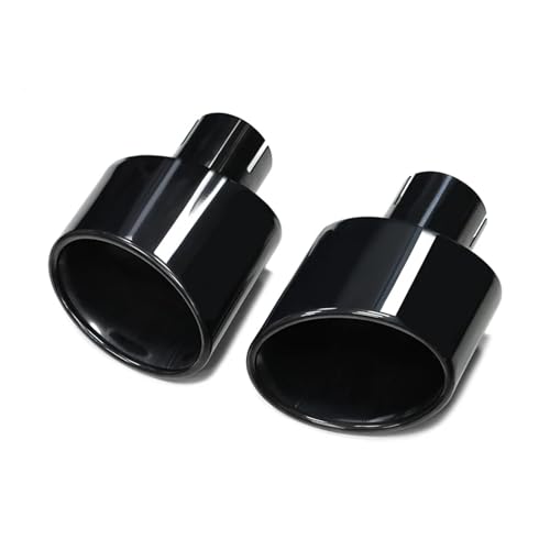 Tuyau d'échappement de voiture universel noir en inox 304 pour la rénovation de pot auto