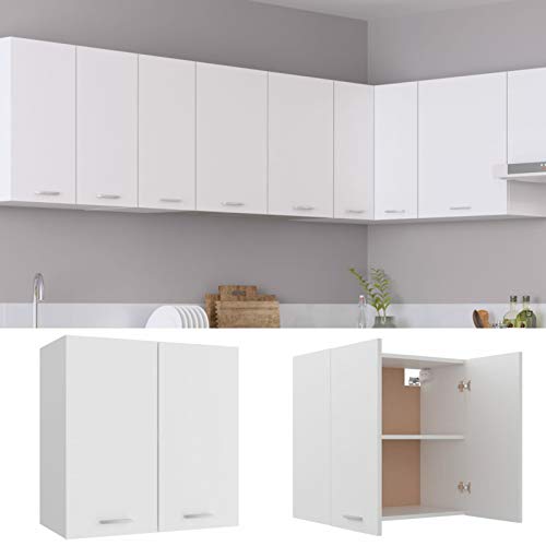 Gecheer Armario Colgante Aparador Cocina Buffet,Módulos de Cocina,Salón Comedor ​Armario Auxiliar Armario Inferior cajón Cocina Muebles Isla para Cocina aglomerado Blanco 60x31x60 cm