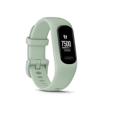 Garmin vívosmart 5, Smartband, Activity Tracker, Cardio, SpO2, GPS Smartphone, Passi, Calorie, Stress, 15 Sport, Rilevamento Incidenti, Display OLED, Notifiche, Mint