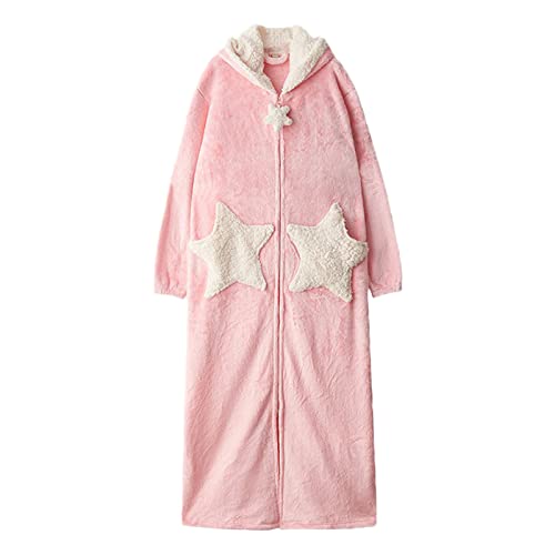 Robe d'hiver chaude en flanelle premium : peignoir long de haute qualité