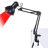 【MATERIALE DI ALTA QUALITÀ】 Materiale del cappuccio della lampada superiore, resistente alle alte temperature, rimane saldamente senza cadere, bello e umanizzato. Base fissa, resistente all'usura e stabile, non facile da scaricare.Lampada a infrarossi per la cura del calore