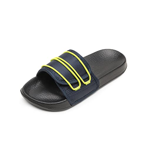 DREAM PAIRS Boys Girls Slides Sandals Hook and Loop Slip On Summer Beach Water Shoes Toddler/Little Kids