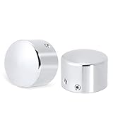 AILMOTO Front Axle Nut Covers, Axle Caps Compatible for Harley Davidson Dyna Sportster Softail Heritage Street Glide Road Glide Road King 2002-2023 Chrome