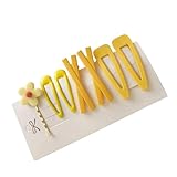 7Pcs Yellow Sweet Flower Women Girl Barrette Bobby Pin Hairpin Hair Clips Decoration Elegant Gold Gifts，Clips and Barrettes，Hair Clips for Women’s and Girls