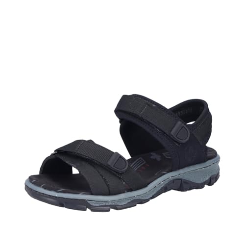 Rieker Damskie sandały trekkingowe 68852, czarne, rozmiar 39 EU