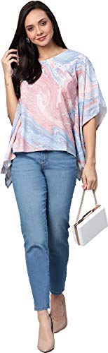 Image of Yash Gallery Womens Rayon Printed Relaxed Fit Top for Women & Girls
