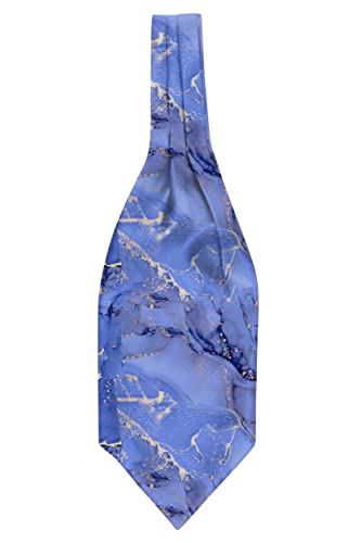 Image of BLACKSMITH Jacquard Microfiber Neckwear Ascot and Matching Pocket Square Set for Men