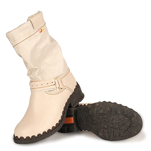 TMA EYES Women Fashion Leather Winter Boots with Faux Fur Lining side Zipper Buckle Shoes4