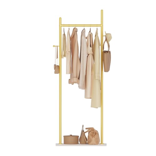 {Colgadores de Ropa de Pie de 50 50 Colgadores de Ropa GUOHNHE Perchero de Pie, Gran Colgador de Ropa Moderno con Placa Inferior de Roca Gruesa y 2 Ganchos, Metal Perchas...