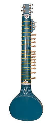 Generic Indienkultur Professional Indian Musical String Instrument Electric Travel Sitar, Blue #TOP1