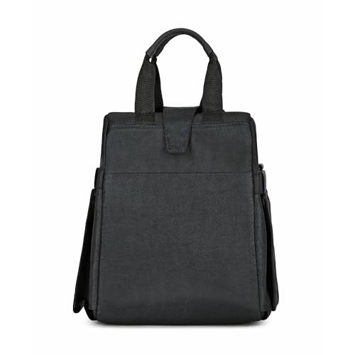 Image of Carriall Lunch Bag for Office | Water-Resistant Tiffin Bag for Office, College, School & Picnic | 8L Reusable Lunch Box Bag for Men, Women (Black)