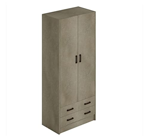 Armario de doble puerta diseño arcilla minimalista de gran capacidad 2