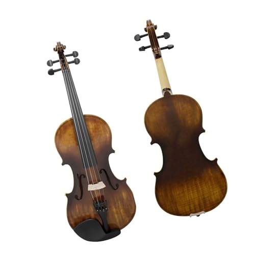 Violon 4/4 en tilleul vintage brillant avec cordes pour débutant