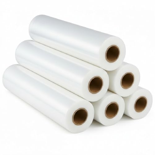 Image of Tezraftaar® 60 x Pallet Wrap Heavy Duty Clear Megastretch Shrink Film 500mm x 300m 17mu Non Extended Core Tear Resistance for Industrial Use Logistics Sofa Furniture House Moving Packaging