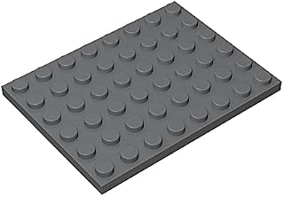 Gobricks GDS-524 Plate 6 x 8 Compatible with Lego 3036 All Major Brick Brands Toys Building Blocks Technical Parts Assembles DIY (4 PCS,199 Dark Bluish Gray(072))